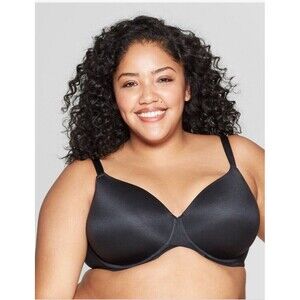 NWT Auden Women's Plus Size 48 DDD Black T-Shirt Lined Bra Underwire